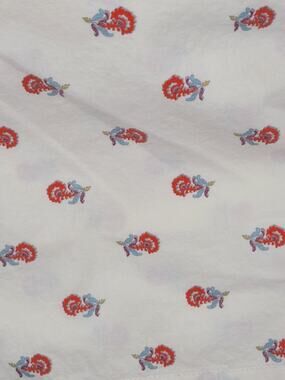 Anthology Queen pillowcase Cover Cream Floral Orange/Blue 100% Cotton